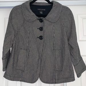 Larry Levine striped Black and white 100%cotton jacket Small​​​